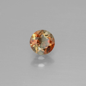 Andalusite naturale multicolore da 0,46 ct, taglio rotondo, VS