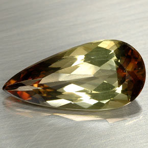 Andalusite naturale multicolore da 2,93 ct, taglio a pera, VS