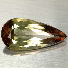 Andalusite naturale multicolore da 2,93 ct, taglio a pera, VS