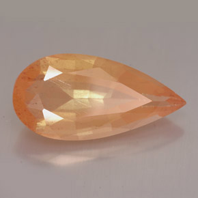 Andesina labradorite naturale arancione da 12,28 ct, taglio a pera, VVS