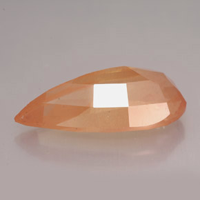 Andesina labradorite naturale arancione da 12,28 ct, taglio a pera, VVS