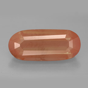 Andesina labradorite naturale arancione da 8,57 ct, forma fantasia, VVS