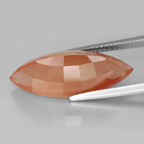 Andesina Labradorite Miele arancione naturale da 8.24 ct, Taglio marquise, VVS-VS