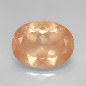 Andesina labradorite naturale arancione da 7,92 ct, taglio ovale, VVS-VS