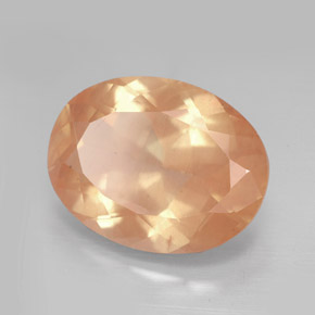 Andesina labradorite naturale arancione da 7,92 ct, taglio ovale, VVS-VS