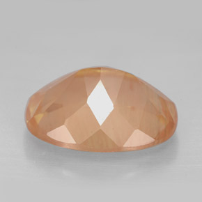 Andesina labradorite naturale arancione da 7,92 ct, taglio ovale, VVS-VS