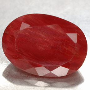 Andesina labradorite naturale rosso da 3,90 ct, taglio ovale, VVS-VS