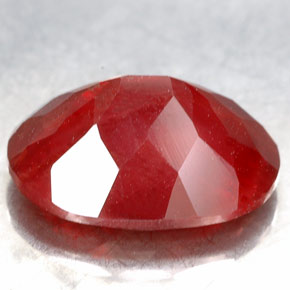 Andesina labradorite naturale rosso da 3,90 ct, taglio ovale, VVS-VS