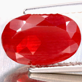 Andesina labradorite naturale rosso da 2,34 ct, taglio ovale, VVS-VS