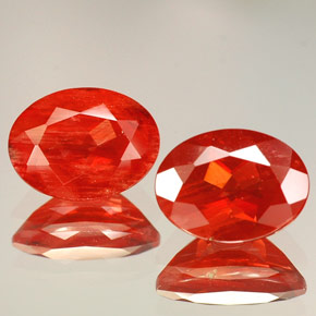 Gemme di Andesina Labradorite Rosso naturale da  ct, Taglio ovale, VVS