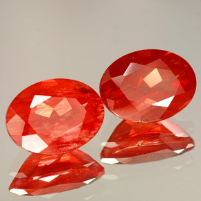 Gemme di Andesina Labradorite Rosso naturale da  ct, Taglio ovale, VVS