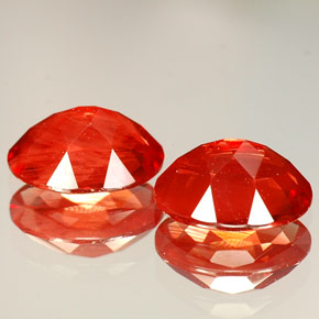 Gemme di Andesina Labradorite Rosso naturale da  ct, Taglio ovale, VVS