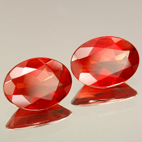 Gemme di Andesina Labradorite Rosso naturale da  ct, Taglio ovale, VVS