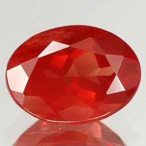 Andesina labradorite naturale rosso da 0,93 ct, taglio ovale, VVS