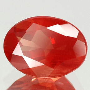 Andesina labradorite naturale rosso da 0,93 ct, taglio ovale, VVS