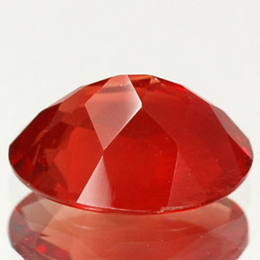 Andesina labradorite naturale rosso da 0,93 ct, taglio ovale, VVS