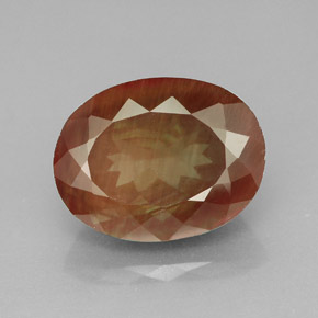 Andesina labradorite naturale rosso da 5,92 ct, taglio ovale, VVS