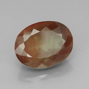 Andesina labradorite naturale rosso da 5,92 ct, taglio ovale, VVS