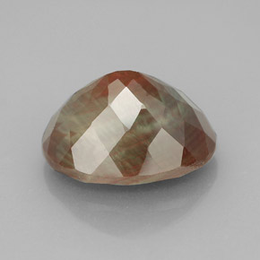Andesina labradorite naturale rosso da 5,92 ct, taglio ovale, VVS