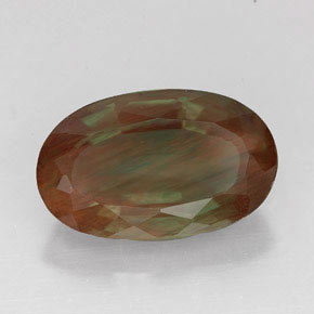 Andesina labradorite naturale rosso da 4,83 ct, taglio ovale, VVS-VS