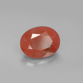 Andesina Labradorite Miele rosso naturale da 2.97 ct, Taglio ovale, VVS