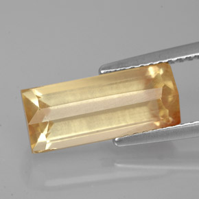 Andesina labradorite naturale giallo da 3,90 ct, baguette, VS