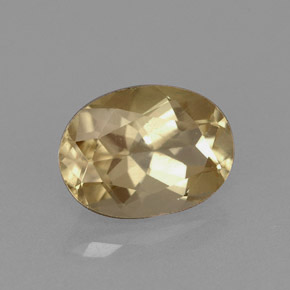 Andesina labradorite naturale giallo da 1,58 ct, taglio ovale, VVS-VS