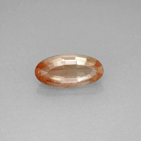 Andesina labradorite naturale rosso da 1,21 ct, taglio ovale, VVS