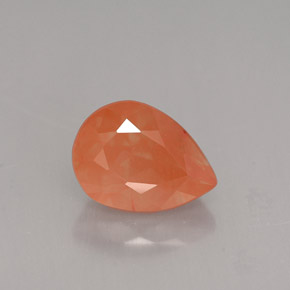 Andesina labradorite naturale arancione da 1,98 ct, taglio a pera, VVS
