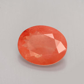 Andesina labradorite naturale rosso da 2,47 ct, taglio ovale, VVS