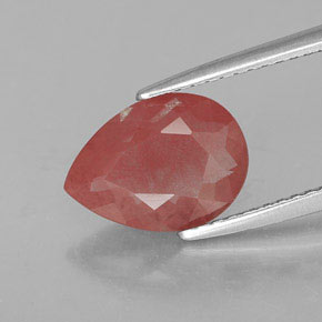 Andesina labradorite naturale rosso da 1,88 ct, taglio a pera, VVS