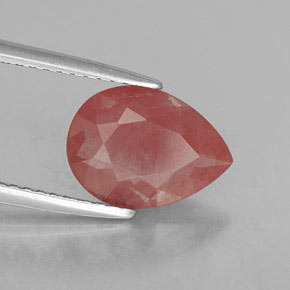 Andesina labradorite naturale rosso da 1,88 ct, taglio a pera, VVS