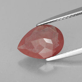 Andesina labradorite naturale rosso da 1,88 ct, taglio a pera, VVS