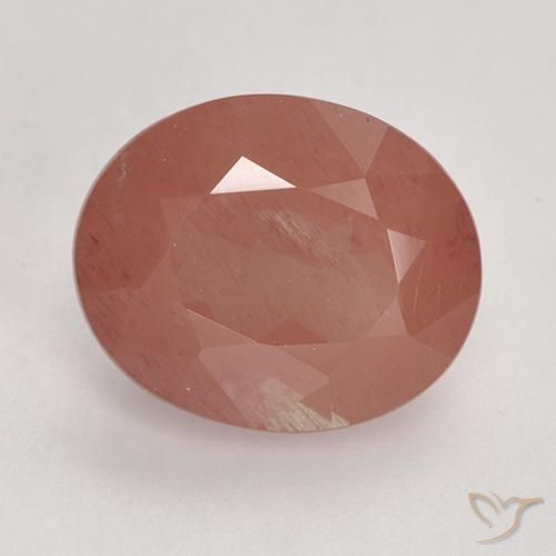 Andesina Labradorite Rosso medio naturale da 3.16 ct, Ovale, Traslucido