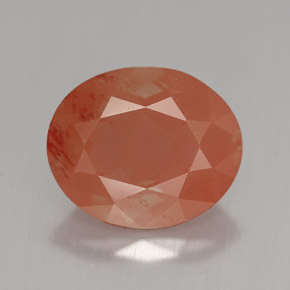 Andesina labradorite naturale arancione da 3,16 ct, taglio ovale, VVS