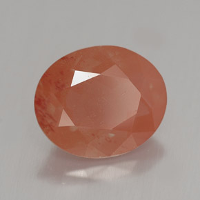 Andesina labradorite naturale arancione da 3,16 ct, taglio ovale, VVS