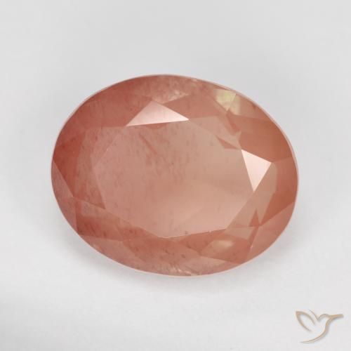 3.59ct Naturale Rosso medio Andesina Labradorite, Ovale, Trasparente