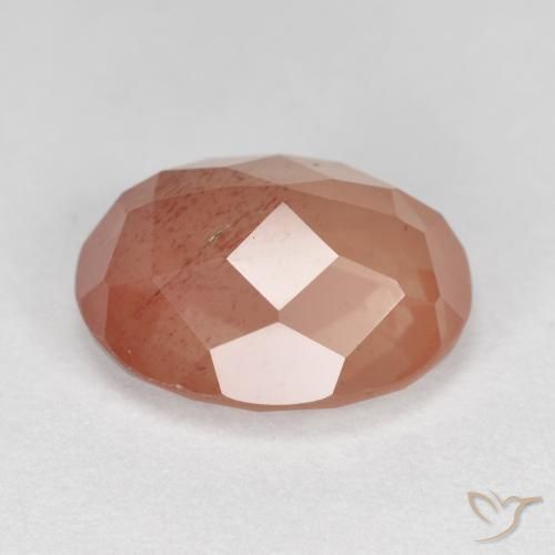 Andesina Labradorite Rosso medio naturale da 3.59 ct, Ovale, Trasparente