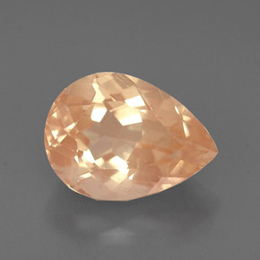 Andesina labradorite naturale arancione da 2,68 ct, taglio a pera, VS