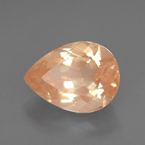 Andesina labradorite naturale arancione da 2,68 ct, taglio a pera, VS