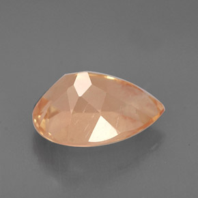 Andesina labradorite naturale arancione da 2,68 ct, taglio a pera, VS