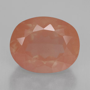 Andesina labradorite naturale arancione da 3,76 ct, taglio ovale, VVS