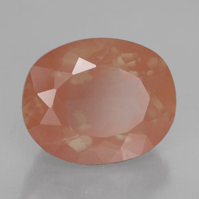 Andesina labradorite naturale arancione da 3,76 ct, taglio ovale, VVS