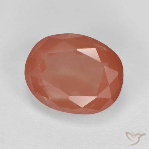 Andesina Labradorite Rosso medio naturale da 2.94 ct, Ovale, Traslucido