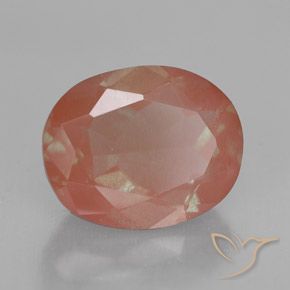 Andesina Labradorite Rosa medio naturale da 2.48 ct, Ovale, Trasparente