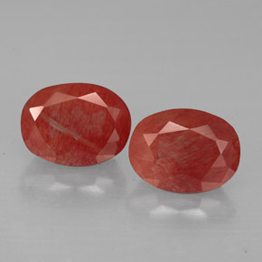 Andesina labradorite naturale rosso da  ct, taglio ovale, VS