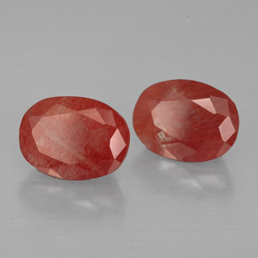 Andesina labradorite naturale rosso da  ct, taglio ovale, VS