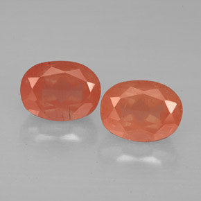Andesina labradorite naturale rosso da  ct, taglio ovale, VS