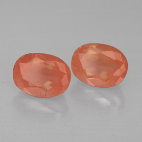 Andesina labradorite naturale rosso da  ct, taglio ovale, VS