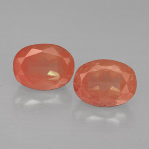 Gemme di Andesina Labradorite Miele rosso naturale da  ct, Taglio ovale, VS